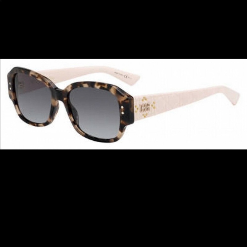 Authentic pair of Lady Dior Christian Dior Light Pink Studded 57mm Sunglasses